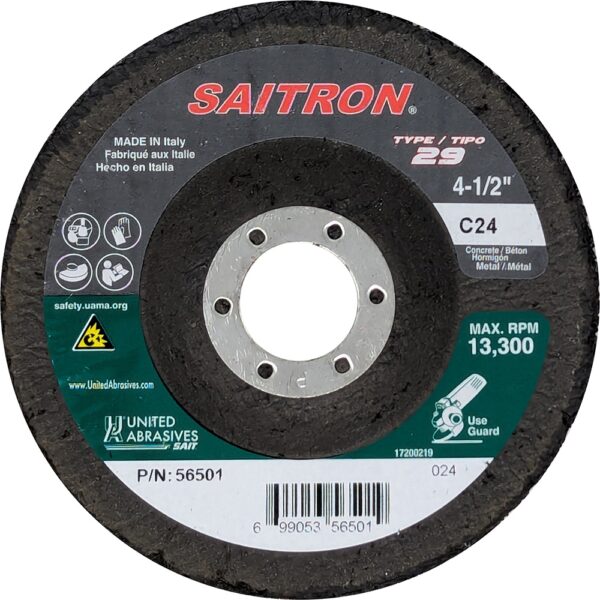 United Abrasives SAIT Saitron Type 29 Grinding Wheel