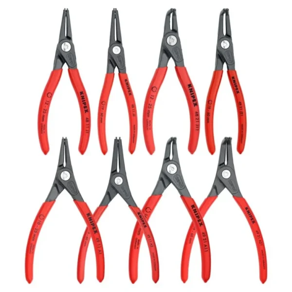 Photo of: Knipex 00 19 58 V02 8 Pc Precision Snap Ring Pliers Set in Tool Roll