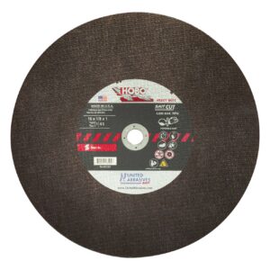 United Abrasives 23502 16" x 1/8" x 1" HOBO® Type 1 / Type 41 Cut-Off Wheel For Heavy-Metals And Rail 10 Pack