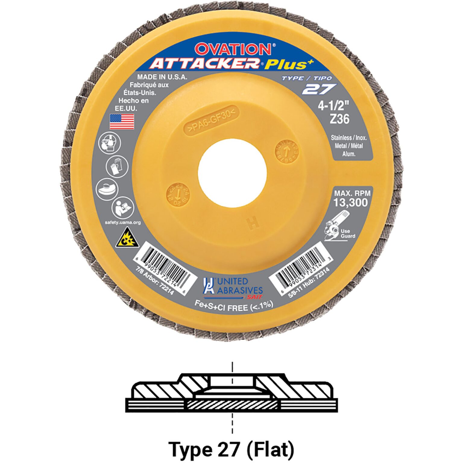 united-abrasives-72315-4-1-2-x-5-8-x-11-ovation-attacker-plus-high