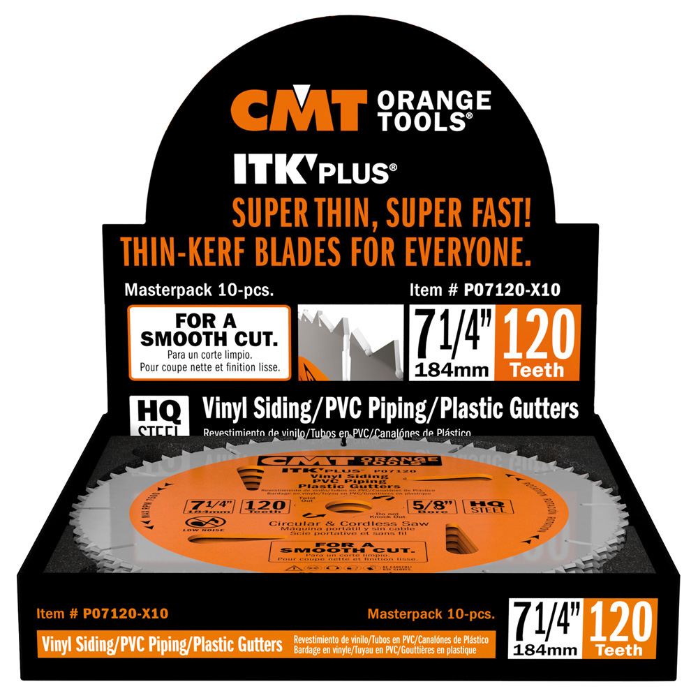 CMT Orange Tools P07120-X10 7 1/4" ITK-PLUS Finish Blade 10 Pack