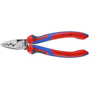 Photo of: KNIPEX 97 72 180 7 1/4" Crimping Pliers For Wire Ferrules