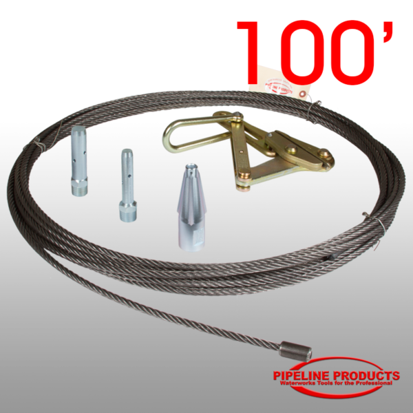 Photo of: Pipeline Products WW-500-100 – Waterline Replacement Kit With 100′ Long Pulling Cable