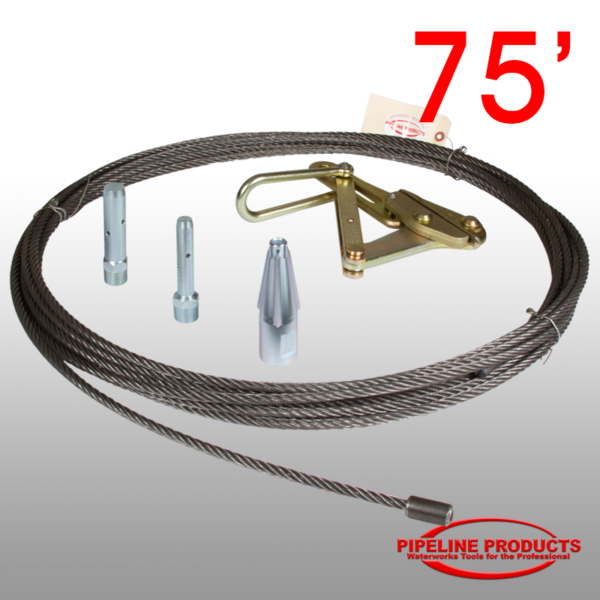 Photo of: Pipeline Products WW-500-75 – Waterline Replacement Kit With 75′ Long Pulling Cable