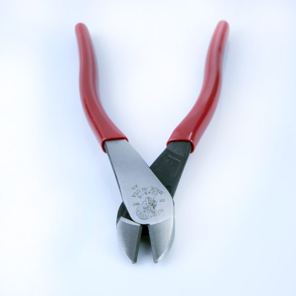 Photo of: Klein Tools D248-8 Diagonal Cutting Pliers, Angled Head, Short Jaw, 8-Inch