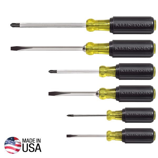 Photo of: Klein Tools 85074 Screwdriver Set, Slotted and Phillips, 6-Piece