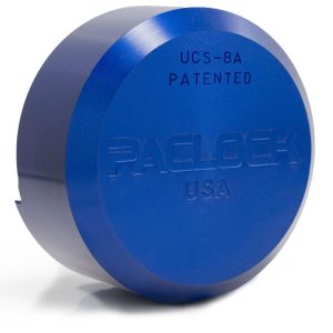 Photo of: Paclock UCS-8A Hidden-Shackle Aluminum Stepped Back Hockey-Puck-Style Lock