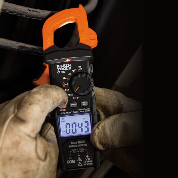 Photo of: Klein Tools CL800 Digital Clamp Meter, AC Auto-Range TRMS, Low Impedance (LoZ), Auto Off