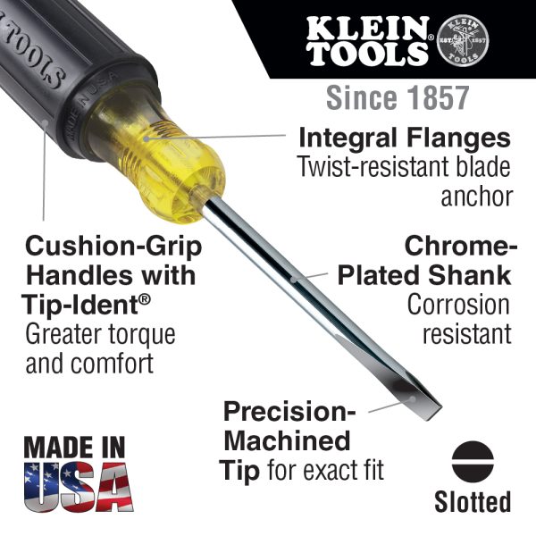 Photo of: Klein Tools 85074 Screwdriver Set, Slotted and Phillips, 6-Piece