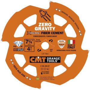 Photo of: CMT Orange Tools 236.304.07 7-1/4” x 4T x 5/8” Zero Gravity For Fiber Cement