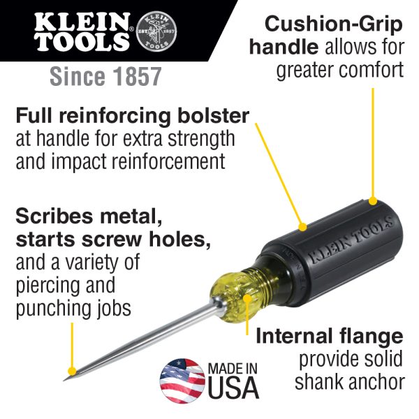 Klein Tools 650 Cushion-Grip™ Scratch Awl