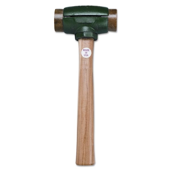 Garland Mfg. 31004 Split Head Hammer 4 lb Head , 2 in dia Face, 14 in Handle, Green/Natural, Rawhide