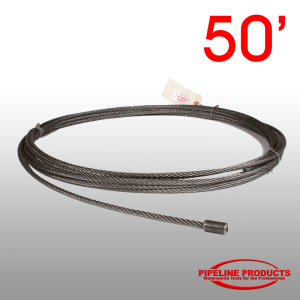 Pipeline Products WPC-50 – 3/8″ x 50′ long heavy duty pulling cable for up to 15,000 lbs