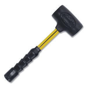 Nupla 10-035 Power Drive® Dead Blow Hammer, 3 lb Head, 5-1/2 in dia, 14-1/2 in Handle L, Yellow