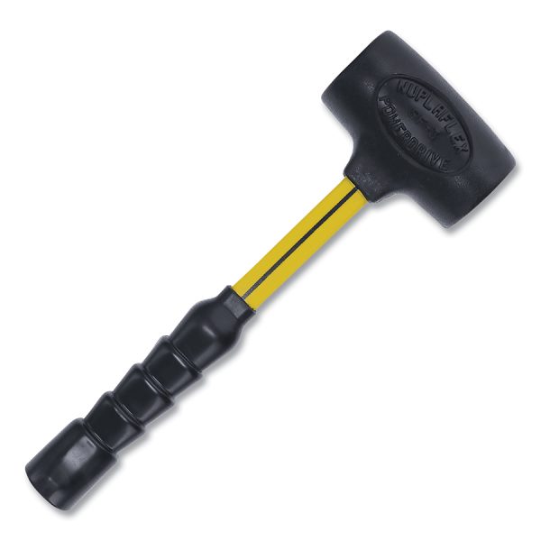 Nupla 10-035 Power Drive® Dead Blow Hammer, 3 lb Head, 5-1/2 in dia, 14-1/2 in Handle L, Yellow