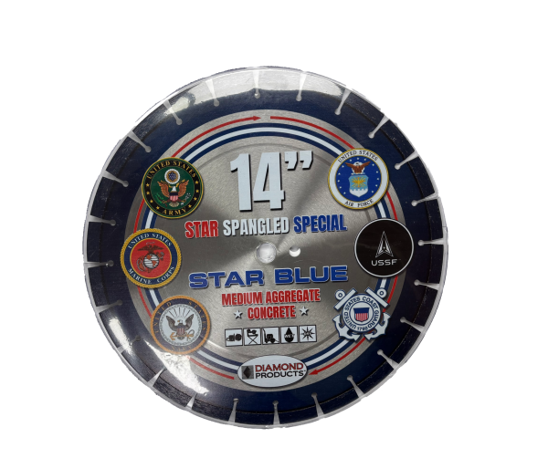 Diamond Products 85261 14" x .125 x UNV Star Spangled Special Star Blue High Speed Blade