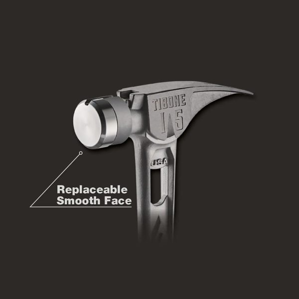 Stiletto TIB15SC 15oz TIBONE™ Smooth/Curved Titanium Hammer