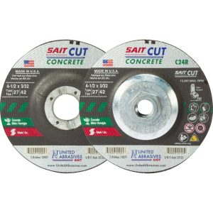 United Abrasives 22025-10 C24R Concrete Cutting Wheel 4-1/2″ x 3/32″ x 7/8″ 10 Pack
