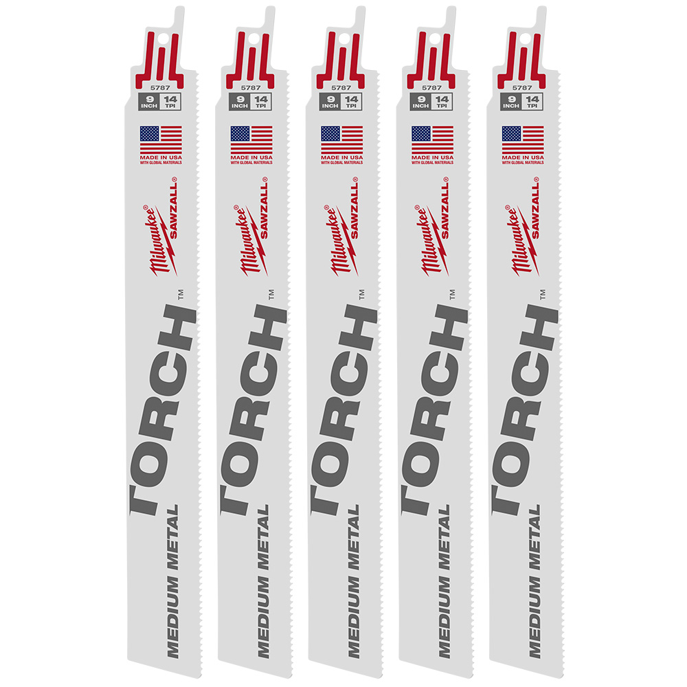 Milwaukee 48-00-5787 9" SAWZALL® TORCH™ Metal Demolition Blade 5 Pack - Image 6