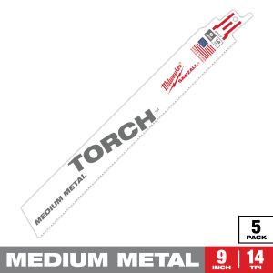 Milwaukee 48-00-5787 9" SAWZALL® TORCH™ Metal Demolition Blade 5 Pack