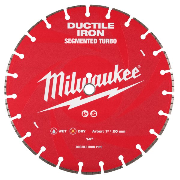 Milwaukee 49-93-7340 14" Ductile Iron Segmented Diamond Blade