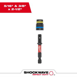 Milwaukee 49-66-4543 5/16” and 3/8” SHOCKWAVE Impact Duty™ QUIK-CLEAR™ 2-in-1 Magnetic Nut Driver