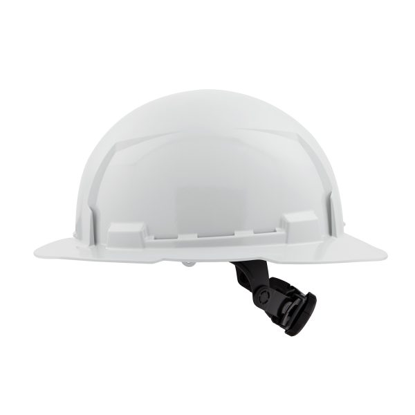 White Full Brim Hard Hat w/6pt Ratcheting Suspension - Type 1, Class E