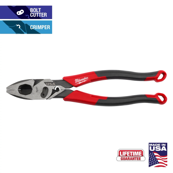 Milwaukee MT550C 9" Lineman's Pliers w/ Crimper & Bolt Cutter