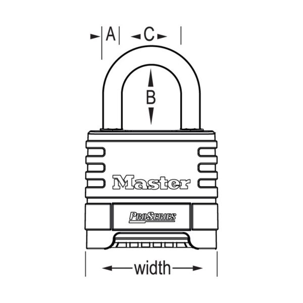 Master Lock 1175DLH ProSeries® Resettable Combination Padlock