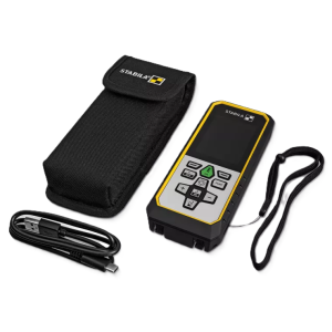 Laser distance measurer LD 530 BT Bluetooth® with integrated battery, belt pouch, wrist strap, USB-C to USB-A charging cable