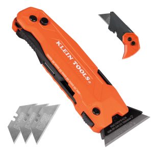 Klein Tools 44306 FLICKBLADE™ 2-in-1 Utility Knife / Scraper with Blade Storage