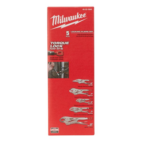 Milwaukee 48-22-3695 5 Pc. TORQUE LOCK™ LOCKING PLIERS KIT