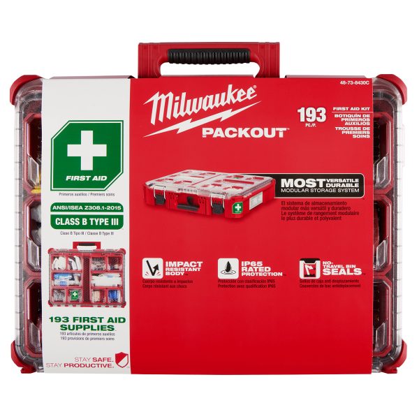 Milwaukee 48-73-8430C 193PC Class B Type III PACKOUT™ First Aid Kit