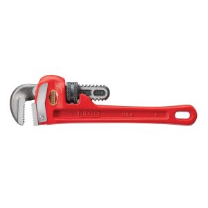 RIDGID 31005 Heavy-Duty Straight Pipe Wrench Steel Jaw 8 in