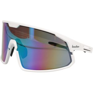 PIP 250-43-0008 Site Boss Enhanced Coverage Full Frame Safety Glasses, with White Frame, Green Mirror Plus PRO Lens, and Anti-Scratch Coating