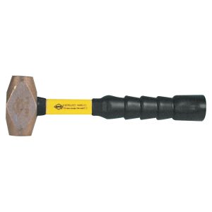 Nupla 30-040 Classic Nuplaglas® Non-Sparking Brass Hammer 4 lb Head 12 in Fiberglass Handle Super Grip