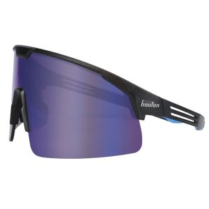 PIP 250-41-0006 Site Boss Enhanced Coverage Half-Frame Safety Glasses, with Black Temples, Blue Mirror Plus PRO Polarized High Contrast Lens, and Anti-Scratch Coating