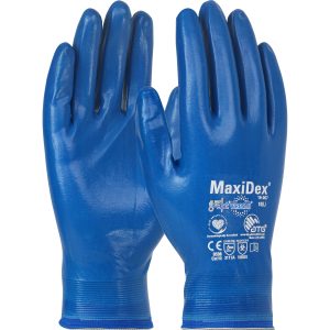 PIP 19-007 MaxiDex™ Seamless Knit Nylon Glove With Nitrile Coating and ViroSan™ Technology on Full Hand - Touchscreen Compatible 12 Pack
