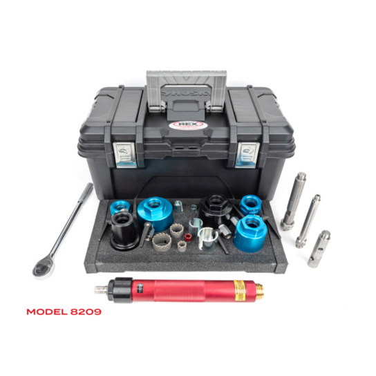 Wheeler Rex 8209 Hot Tapping System for 3/4”- 2” CTS Flare/Compression for Plastic Ductile Iron Cast Iron