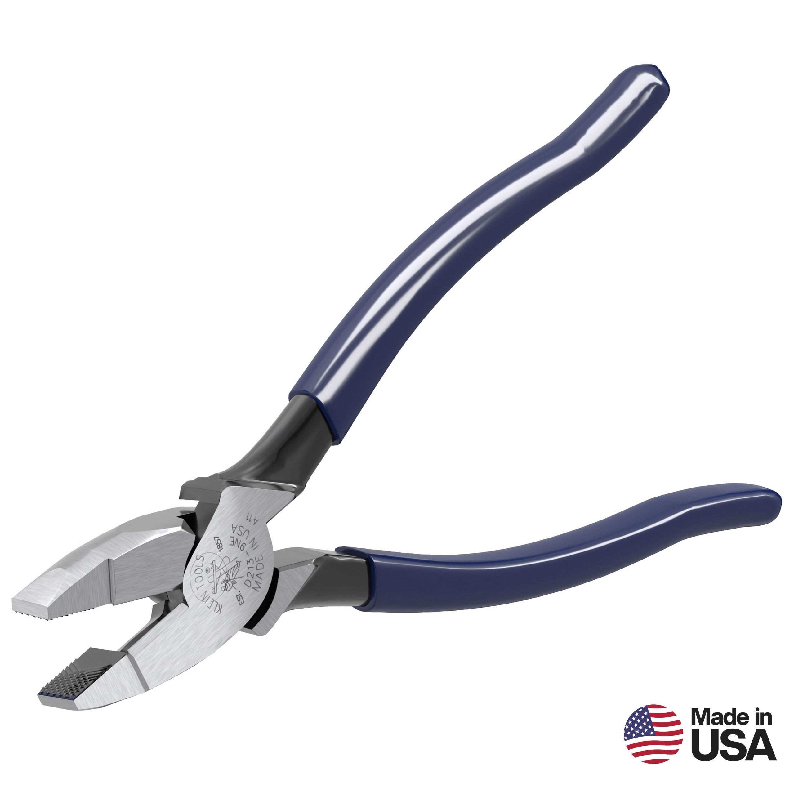 Klein Tools D213-9NE Lineman's Pliers, New England Nose, 9-Inch
