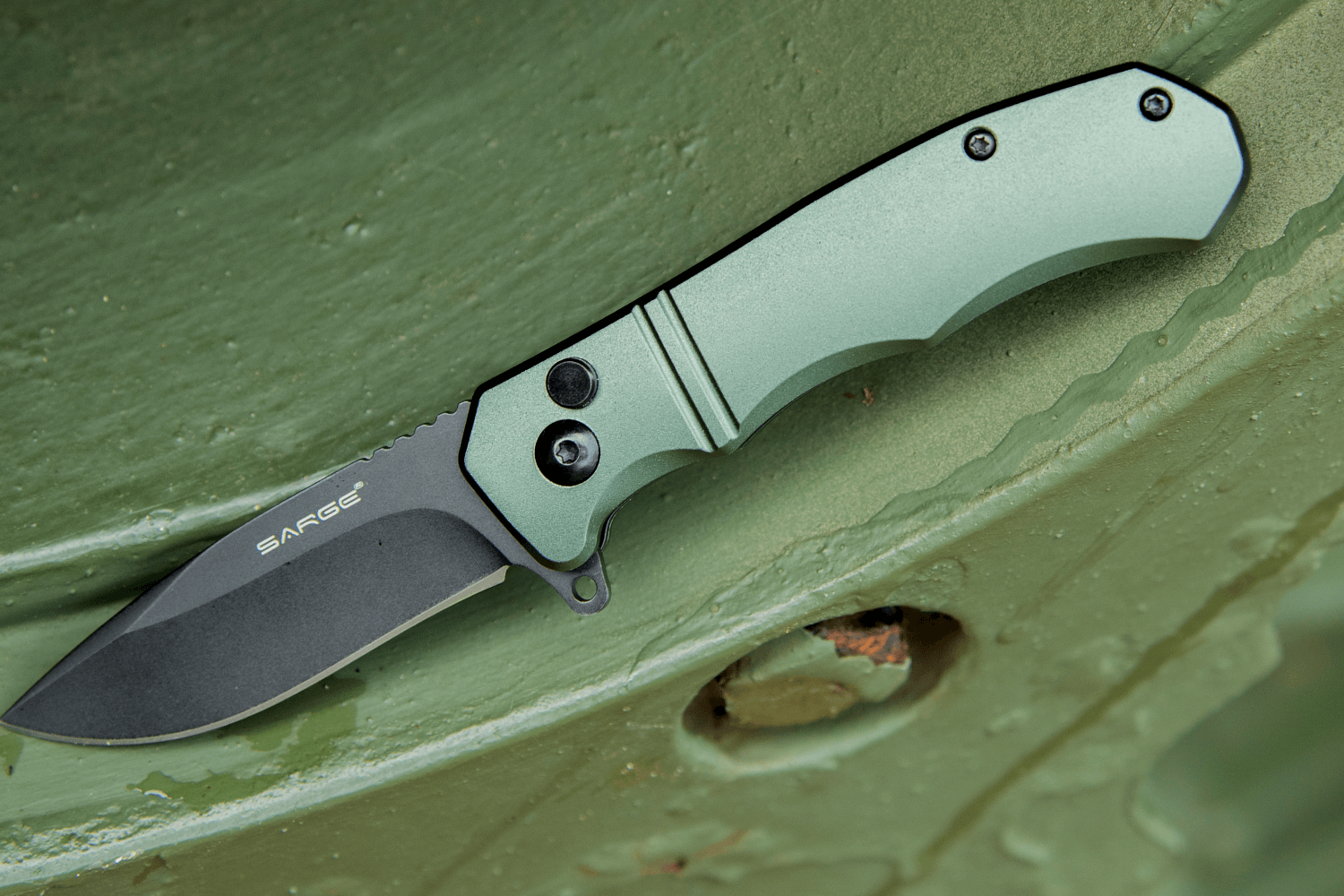 Sarge Knives SK-827 Command - Army Green Turbo Lock Folder
