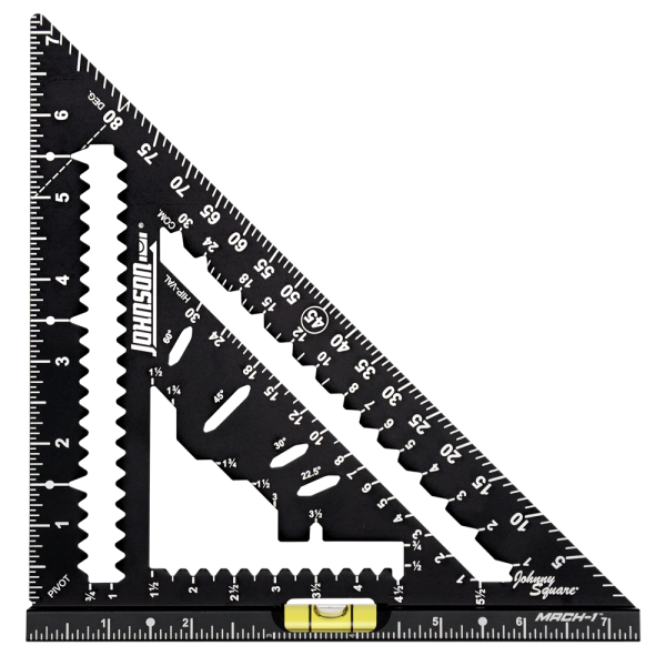 Johnson Level 1904-0700V 7-1/4" Johnny Square® MACH-1™ Smart Mark™ Rafter Square