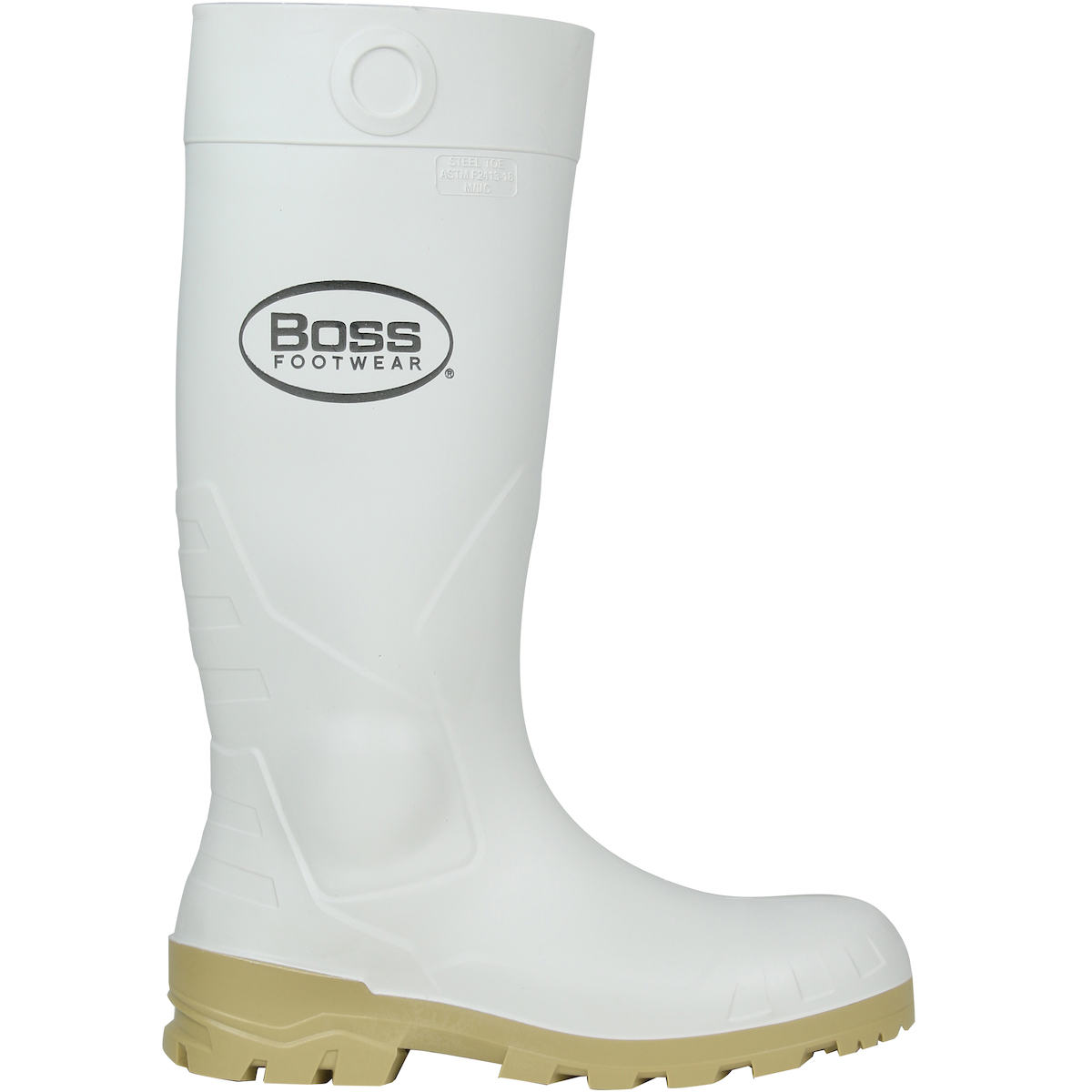 PIP 380-900 Boss® Footwear 16" White PVC Plain Toe Boot