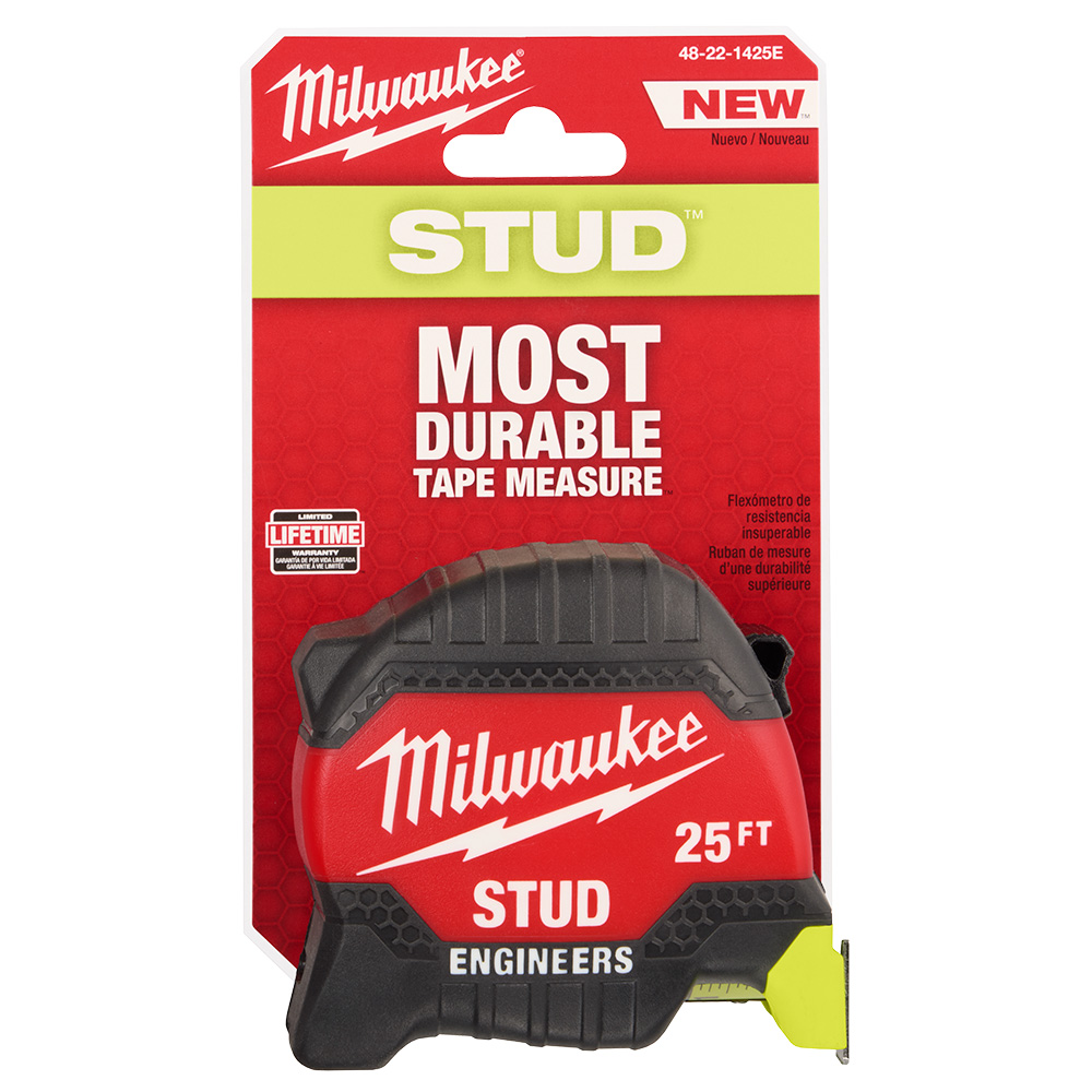 Milwaukee 48-22-1425E 25ft STUD™ Tape Measure with Engineer's Scale