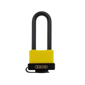 ABUS 06109 70/45HB63 Solid Brass Weatherproof Padlock Keyed Different Yellow
