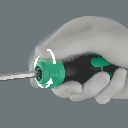 Wera 05051515001 Bit Holding Screwdriver Kraftform Kompakt 25 RA-R with pouch 6 Pieces