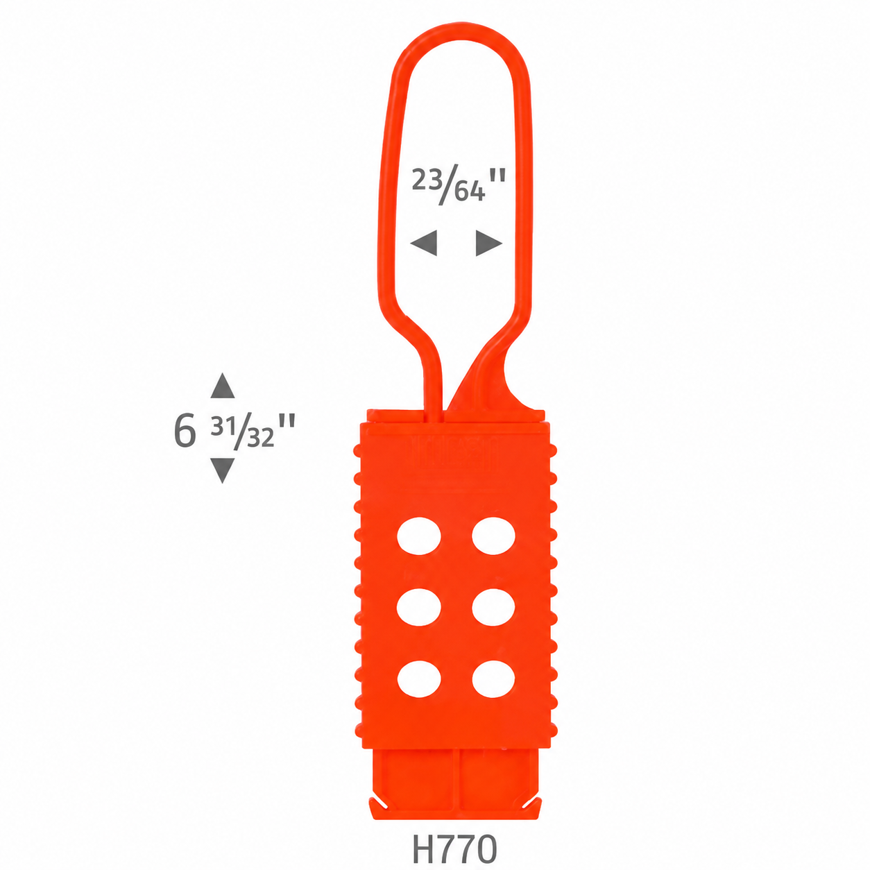 ABUS 00346 H770 Non-conductive Plastic Hasp 1" Diameter