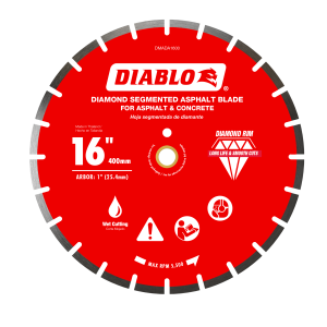 Diablo DMADA1600 - 16" Diamond Segmented Blade for Asphalt