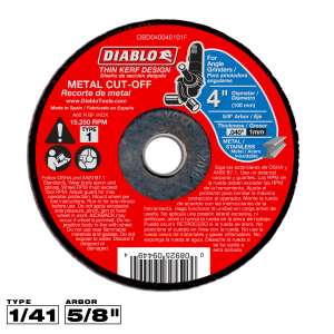 Diablo DBD040040101F - 4" Metal Cut-Off Disc