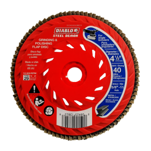 Diablo DCX045040B01F - 4-1/2" 40-Grit Steel Demon™ Flap Disc for Metal with Speed Hub